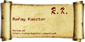 Rafay Kasztor névjegykártya